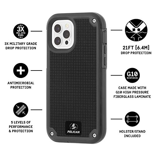 Pelican - Shield Series - G10 Case for iPhone 12 Pro Max (5G) - 21 ft Drop Protection - 6.7 Inch