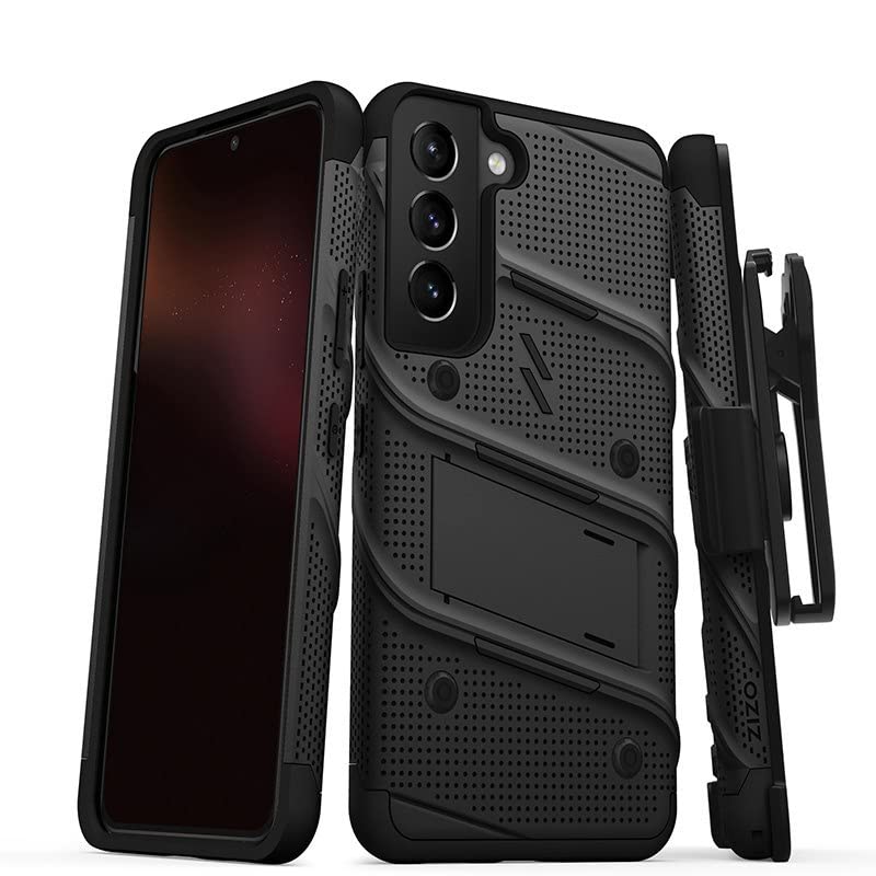 ZIZO Bolt Bundle for Samsung Galaxy S22 Case with Screen Protector Kickstand Holster Lanyard