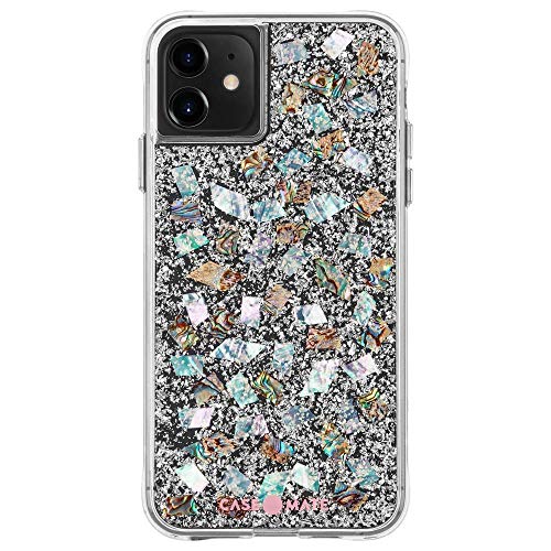 Case-Mate - Karat - Case for iPhone 11 - Real Mother of Pearl & Silver Elements - 6.1 inch