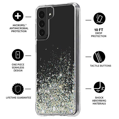 Case-Mate - Twinkle Ombre - Case for Samsung Galaxy S21 5G - Glitter Foil Elements - 10 ft Drop Protection - 6.2 inch