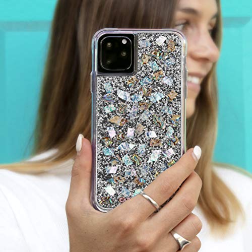 Case-Mate - Karat - Case for iPhone 11 - Real Mother of Pearl & Silver Elements - 6.1 inch