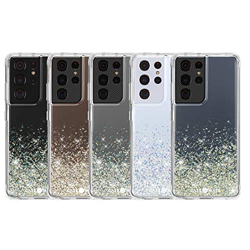 Case-Mate - Twinkle Ombre - Case for Samsung Galaxy S21 Ultra 5G - Glitter Foil Elements - 10 ft Drop Protection - 6.8 inch - Stardust