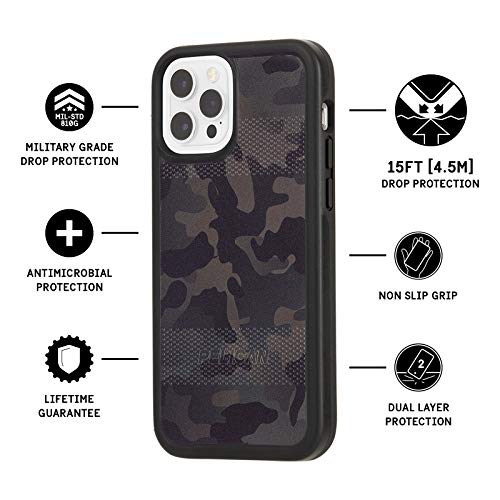 Pelican - Protector Series - Case for iPhone 12 and iPhone 12 Pro (5G) - 15 ft Drop Protection - 6.1 inch