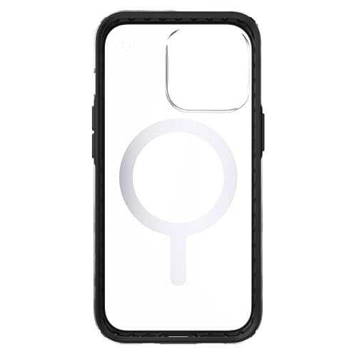 Speck Presidio Perfect Clear Impact Geometry Case for Apple iPhone 13 Pro Black Compatible w Mag Safe