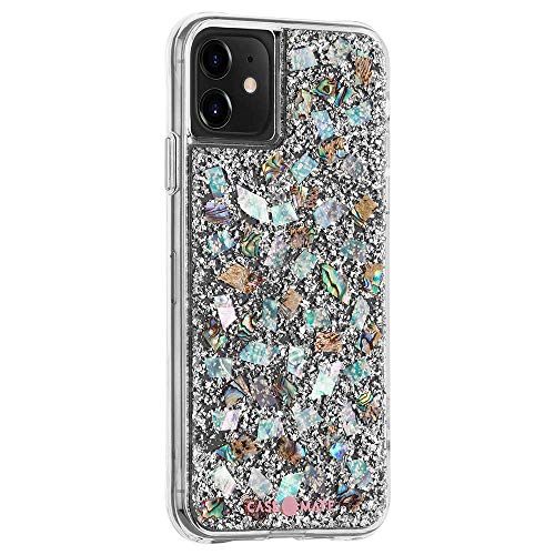 Case-Mate - Karat - Case for iPhone 11 - Real Mother of Pearl & Silver Elements - 6.1 inch