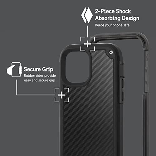 Pelican - Shield Series Kevlar Case for iPhone 13 6.1 Inch - Heavy Duty Protection W/Included Belt Clip Holster