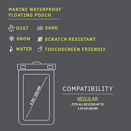 Pelican - Marine Series Waterproof Floating Phone Pouch (Regular Size) - Universal Compatibility