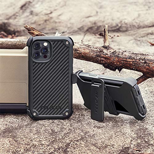 Pelican - Shield Series - Kevlar Case for iPhone 13 Pro - Heavy Duty Protection W/Included Belt Clip Holster - 21 ft Drop Protection - 6.1 Inch - Kevlar