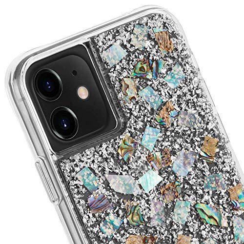 Case-Mate - Karat - Case for iPhone 11 - Real Mother of Pearl & Silver Elements - 6.1 inch