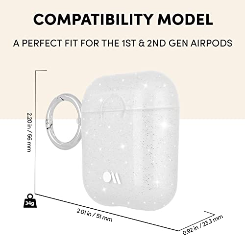 Case-Mate - Case for Airpods 1-2 - SHEER CRYSTAL - Compatible with Apple AirPods Series 1 and 2