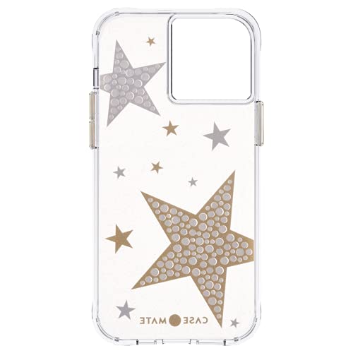 Case-Mate - Sheer Superstar - Case for iPhone 13 Pro - Rhinestone Stars - 10 ft Drop Protection - 6.1 Inch