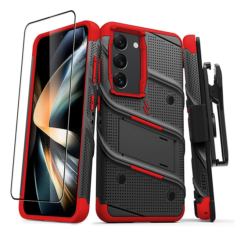 ZIZO Bolt Bundle for Galaxy S23 Case with Screen Protector Kickstand Holster Lanyard