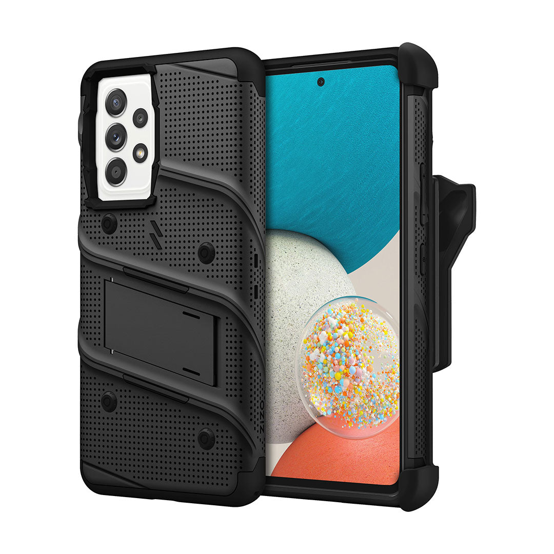 ZIZO Bolt Bundle for Samsung Galaxy A53 5G Case with Screen Protector Kickstand Holster Lanyard